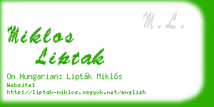 miklos liptak business card