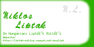 miklos liptak business card